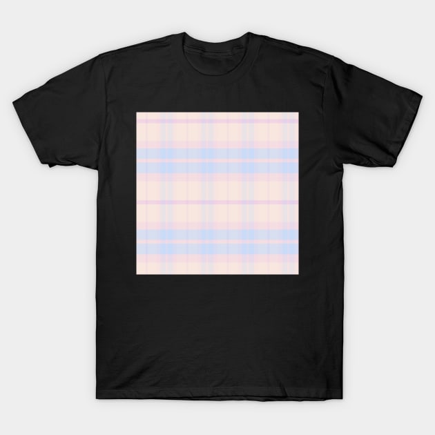 Pastel Aesthetic Ossian 2 Hand Drawn Textured Plaid Pattern T-Shirt by GenAumonier